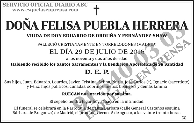 Felisa Puebla Herrera